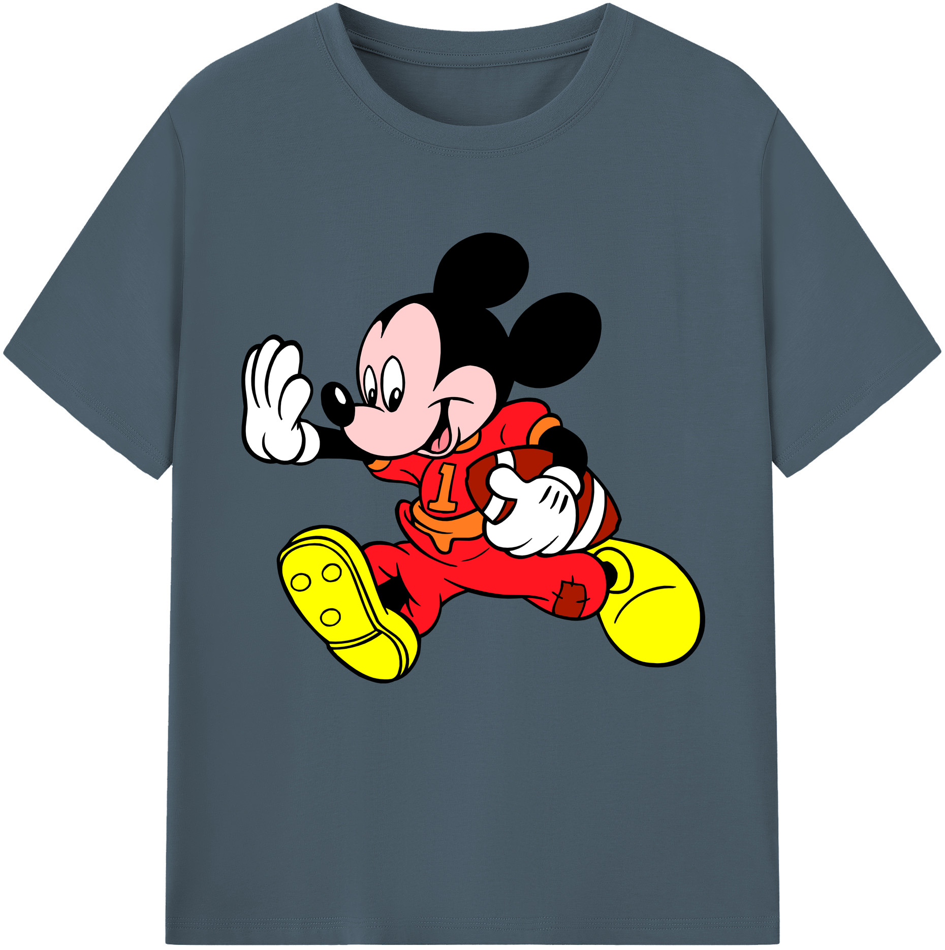（画像用） ミッキーマウス Mickey Mouse 綿100％半袖Tシャツ（フロントプリント）